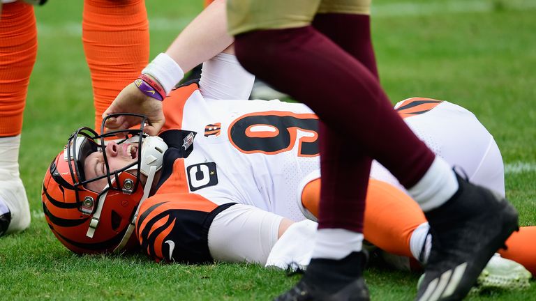 Burrow was injured playing against the Washington Football Team on November 22