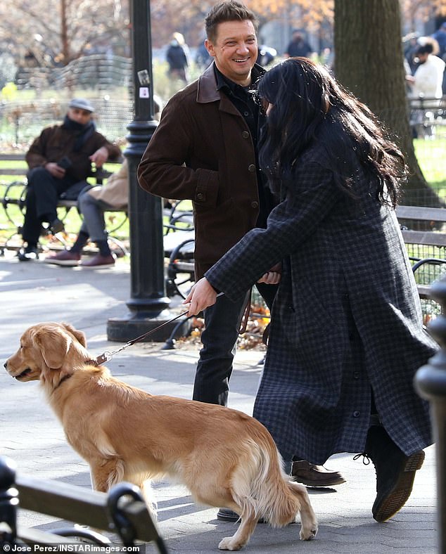 Street style: During their latest scene both Clint and Kate appeared to be out of superhero mode, as they were in regular New York City clothes