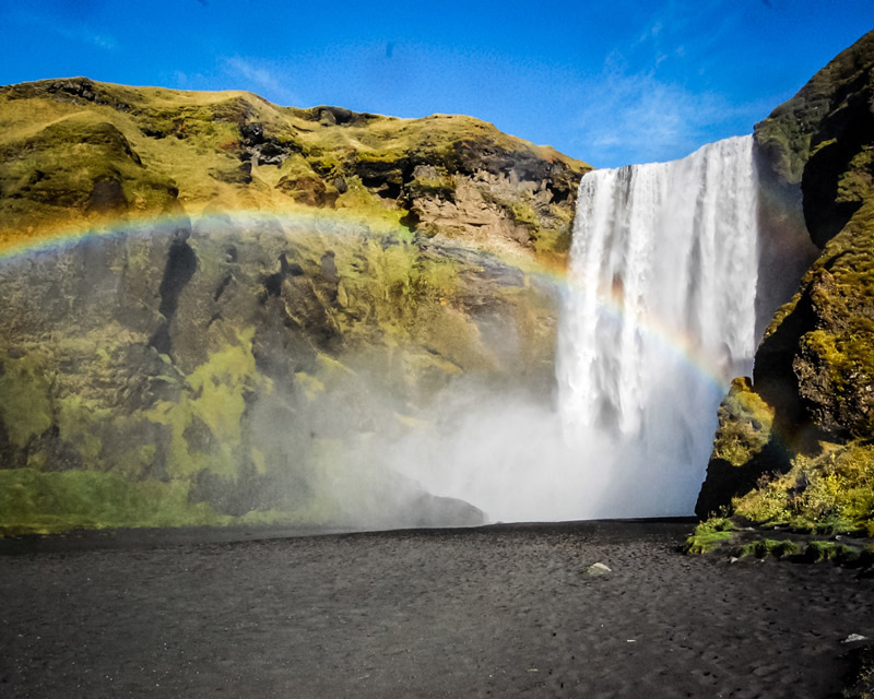 Black sand beach