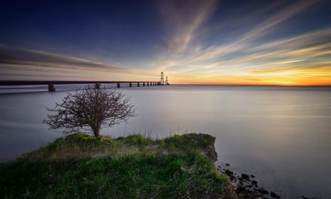 The ‘spellbinding’ Storebælt suspension bridge, Denmark.