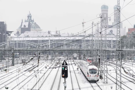 The main railway station in Munich, southern Germany.