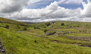 The view of Pry House Farm B&B in Upper Swaledale.