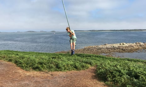 Isabel Choat’s son on St Mary’s island, Scilly Isles