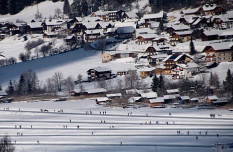 Lake Weissensee, the largest outdoor skating venue in Europe.