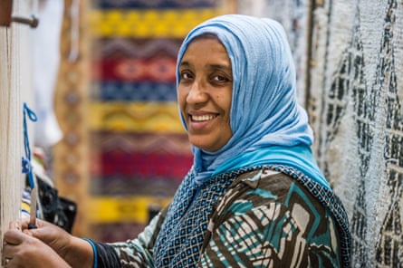 A rug shop in the medina