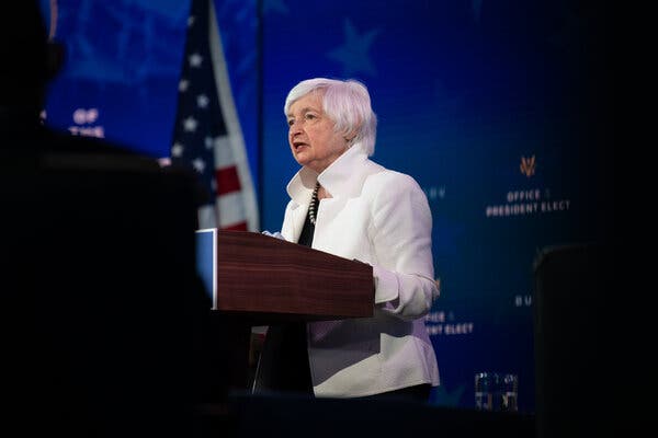 Janet Yellen, Mr. Biden’s pick for Treasury secretary, has long argued for emissions reduction as an economic imperative.