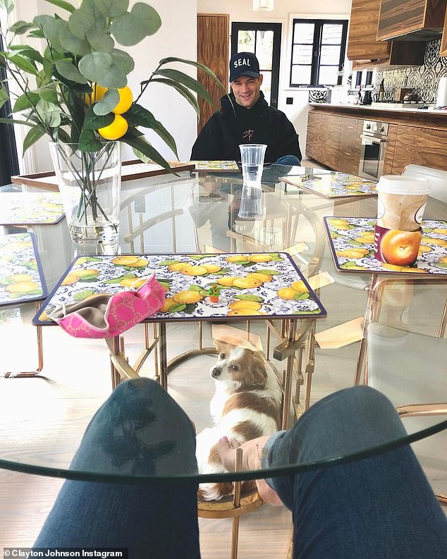 Hmm: In November, Clayton posted a photo of himself sitting across a dining table from a woman fans identified as Lana