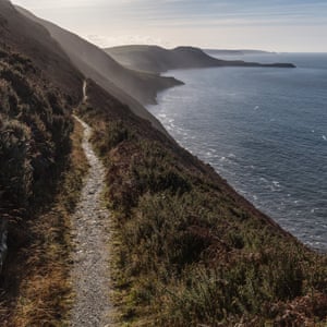 Ynys Lochtyn from the coast path, Ceredigion.