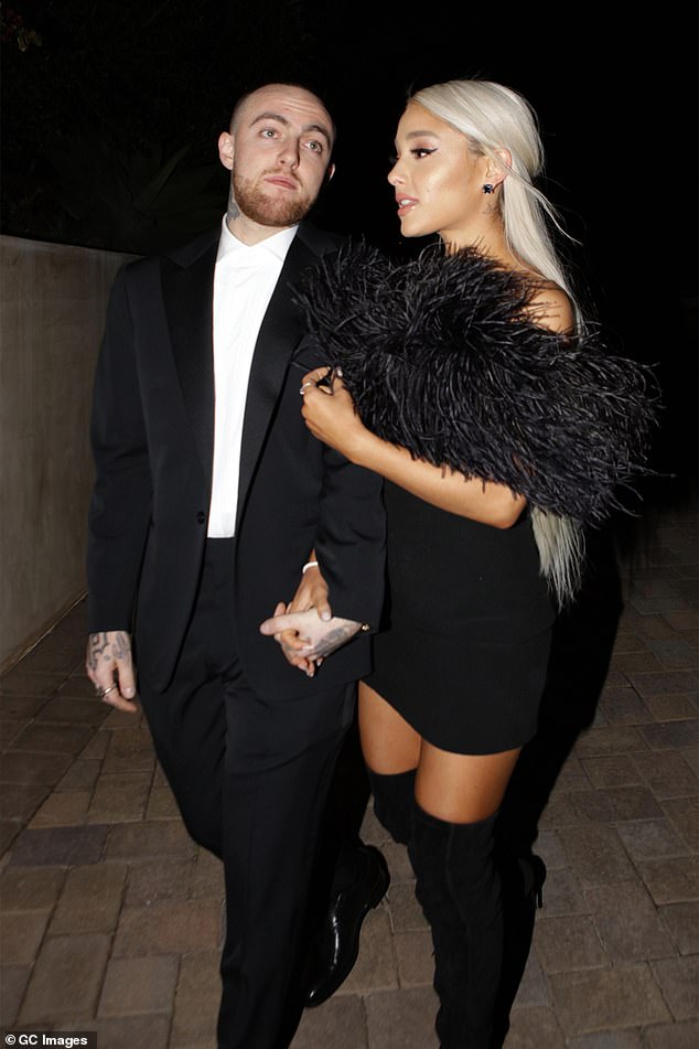 Tragic passing: Her relationship with Davidson fell apart after her boyfriend of two years Mac Miller tragically overdosed in September 2018; pictured March 2018