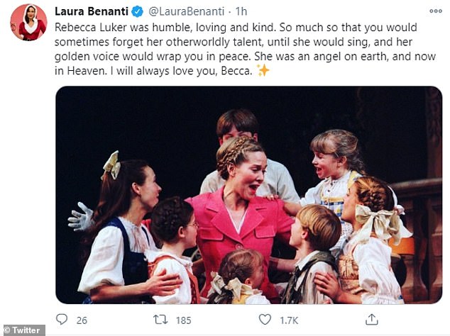 Tributes: Actress Laura Benanti remembered the late actress with a photo of her in The Sound Of Music