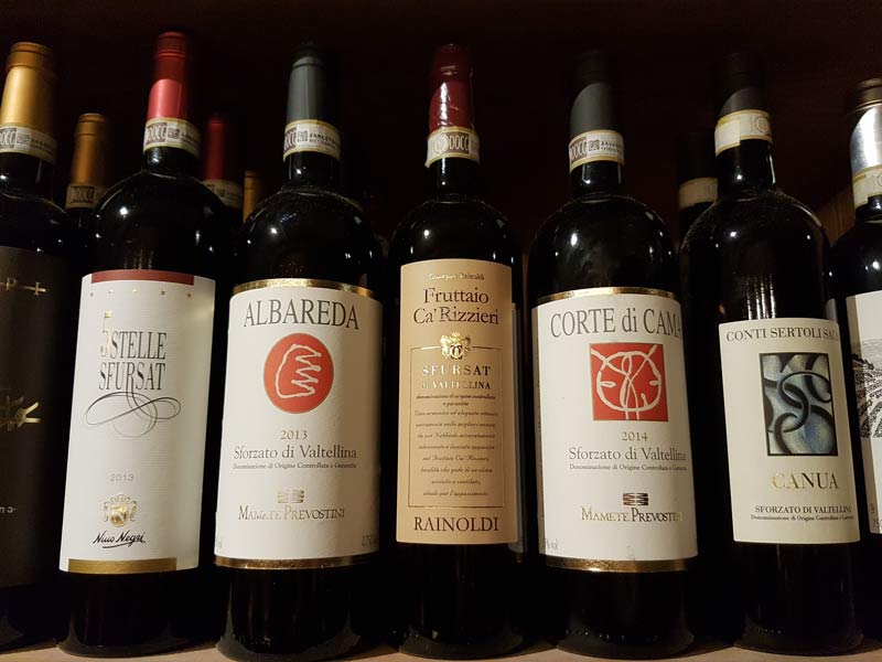 Popular wines from Valtellina