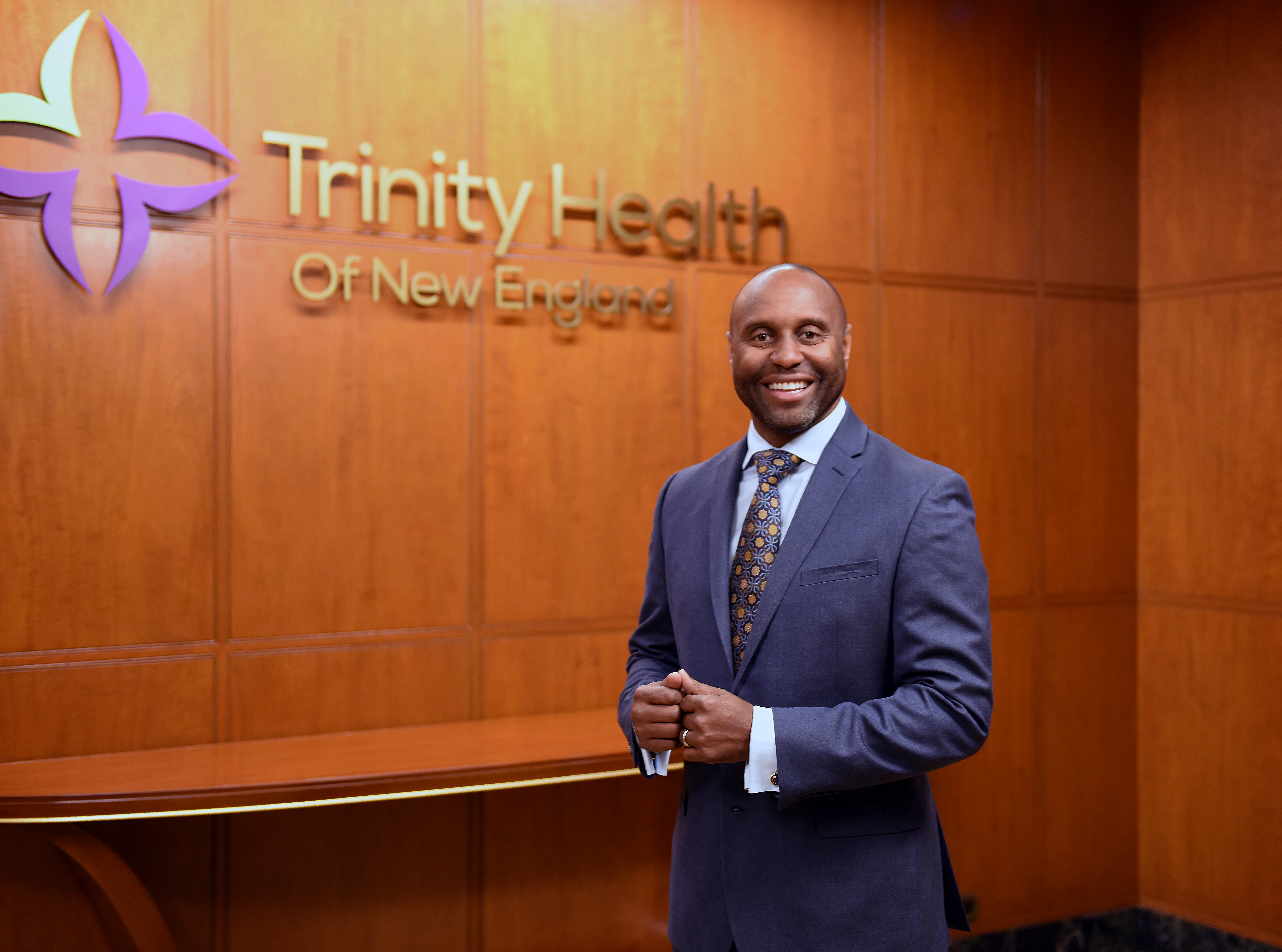 Dr. Reginald Eadie, president and CEO of Trinity Health of New England, who has been working to build trust in the new coronavirus vaccines among members of Black American communities.