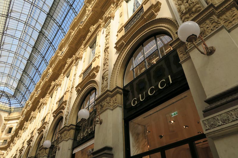 High-end shopping in Milan