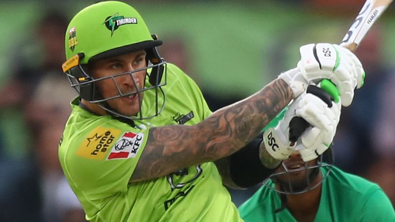 Alex Hales struck 71 from only 29 balls for Sydney Thunder against Melbourne Stars in the Big Bash League