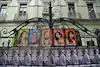 Posters of Espinosa and four slain women hang outside Veracruz state government offices in 2015, above posters of then-Gov. Duarte next to a Proceso headline reading “Veracruz: State Without Law.”