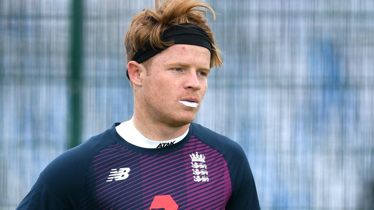 England batsman Ollie Pope has returned to the nets as he continues his recovery from a dislocated shoulder