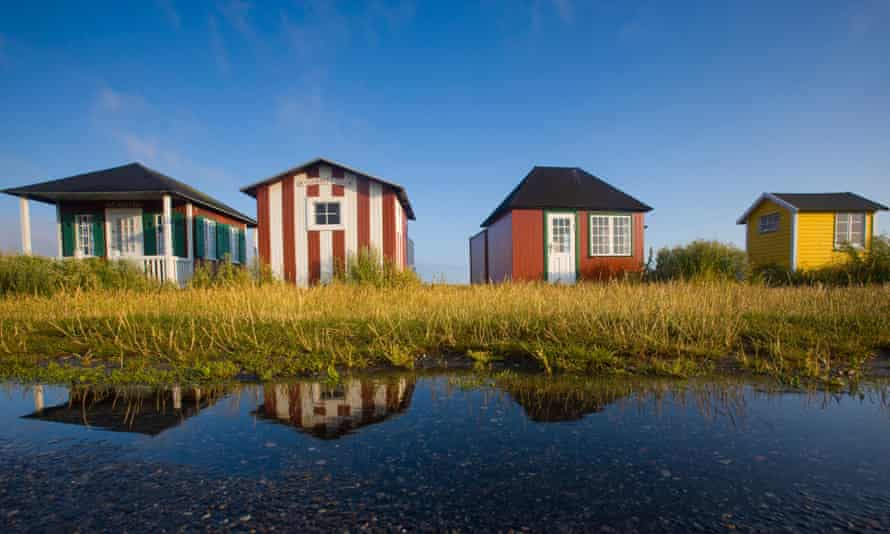 Sea shore houses on the island of Ærøskøbing, Denmark.