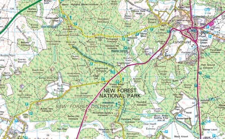 OS map of the New Forest