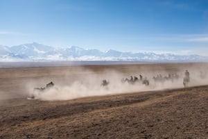 The traditional sport of ulak-tartysh in the village of Taldy-Suu, near Sary-Mogol