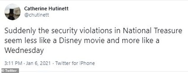 Life imitates art: Another person wrote the 'security violations' in the film no longer seemed outrageous in view of Wednesday's news