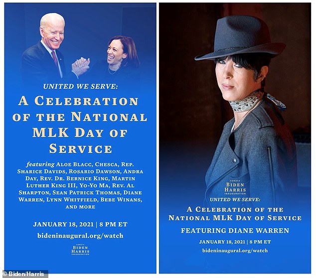 MLK celebration: Diane Warren will be seen with the Latin rising superstar Chesca performing the song Warren wrote, El Cambio-The Change/The Spanglish version in a video in honor of #MLKDAY for the Biden/Harris Inauguration. Directed by Adam Rifkin and produced by Leah Sydney, the song was used as a campaign anthem