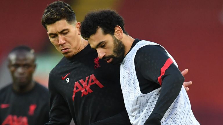 Roberto Firmino and Mohamed Salah