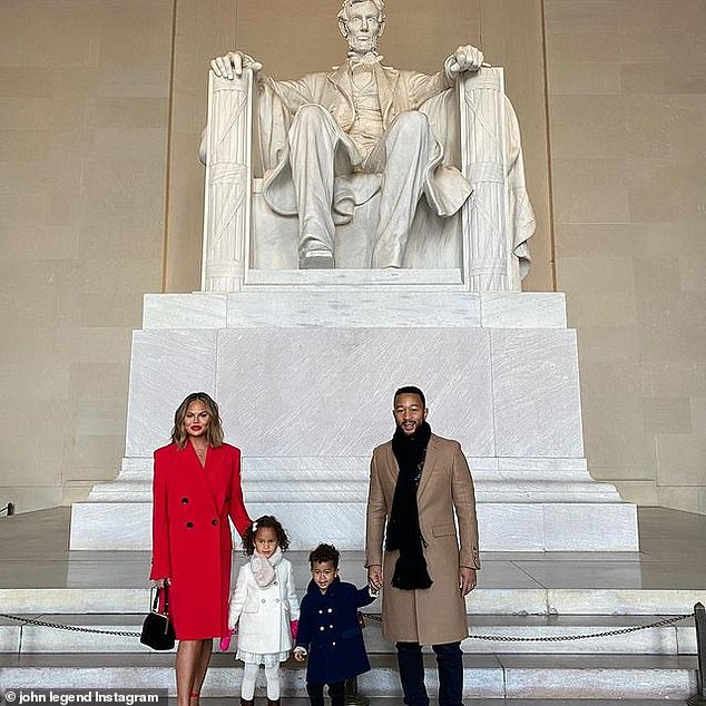 Pure happiness: 'very happy. the most happy bigly happy,' concluded Teigen