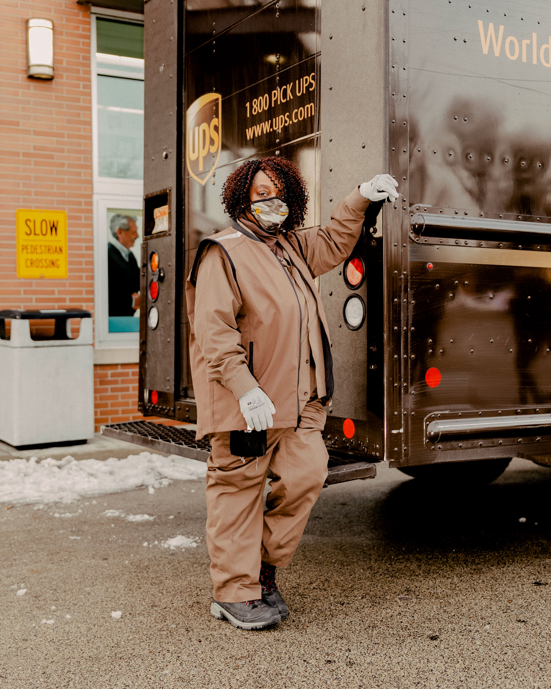 “I never thought I’d be part of a historic project like this,” says UPS driver Regina Vaughan after delivering her first box of COVID-19 vaccines to a Chicago-area Walgreens on Jan. 6