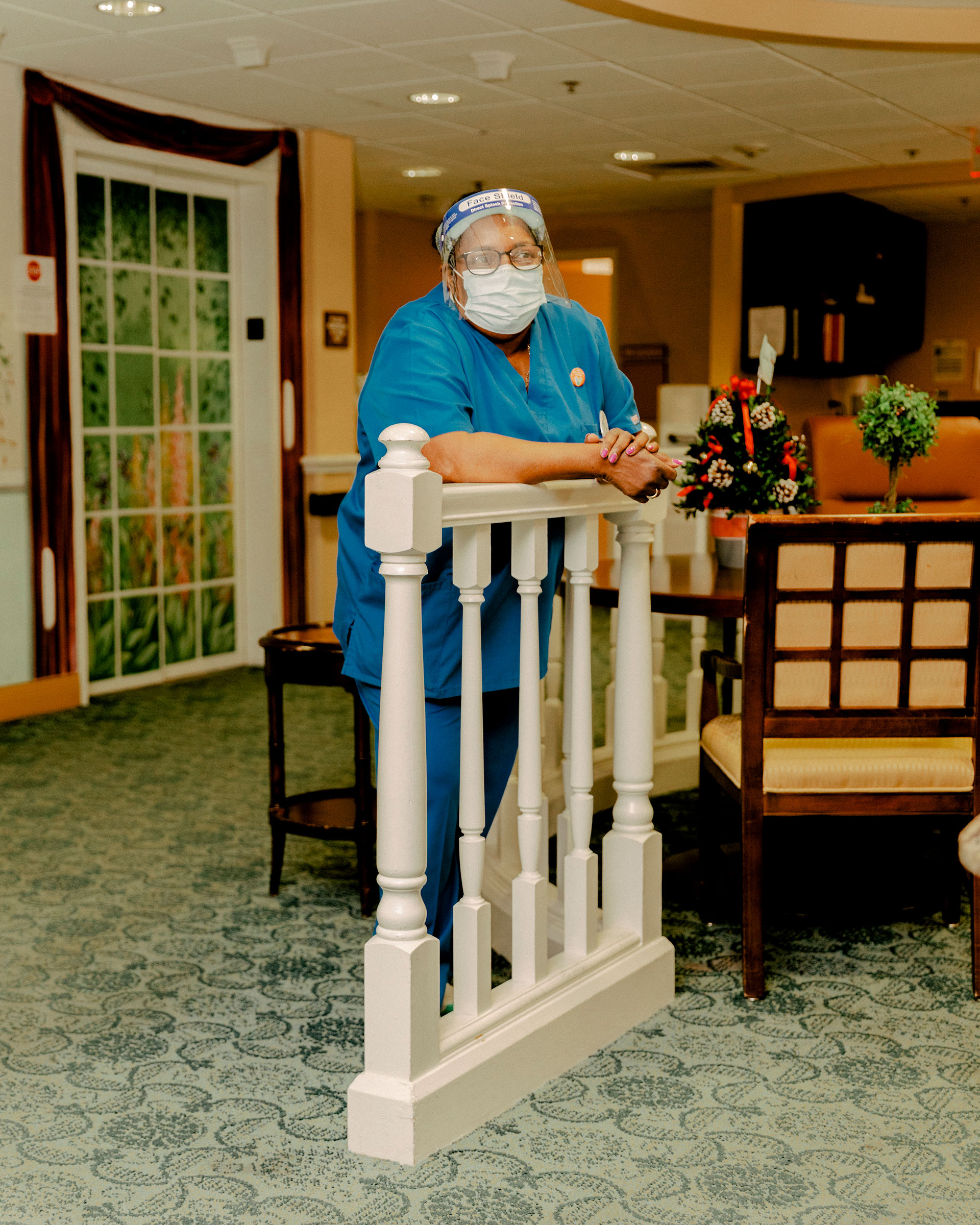 Lil Parks, a nurse’s assistant at Westminster and a Jamaica native, often sings Bob Marley songs to keep residents’ spirits up. She got her first shot the same day