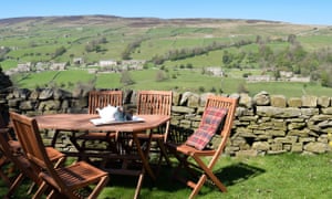 West Cottage garden with view