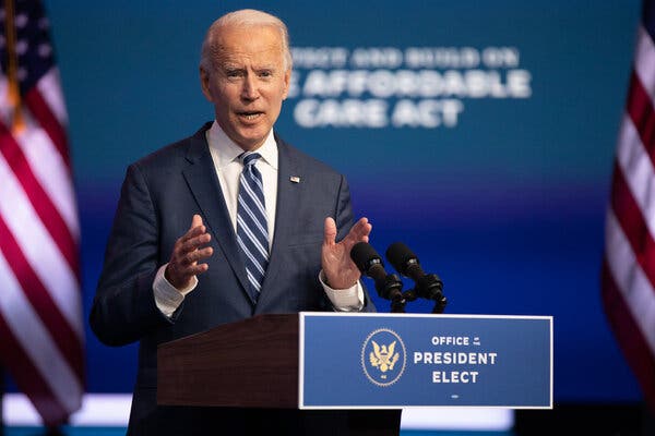 President Biden spoke about his plans for the Affordable Care Act in November.