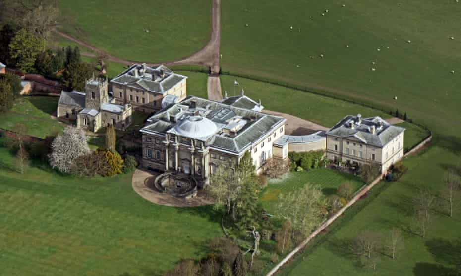 Aerial view of Kedleston Hall in Derbyshire