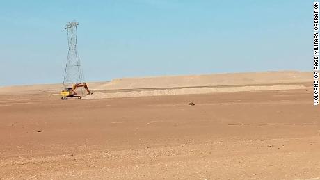 By January 2021, more of the trench digging was captured on camera along the road connecting Sirte to Jufra. 