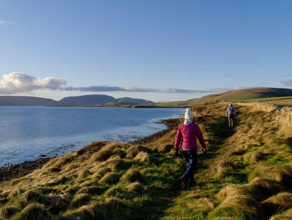 Walking on St Magnus Way, Orkney Isles