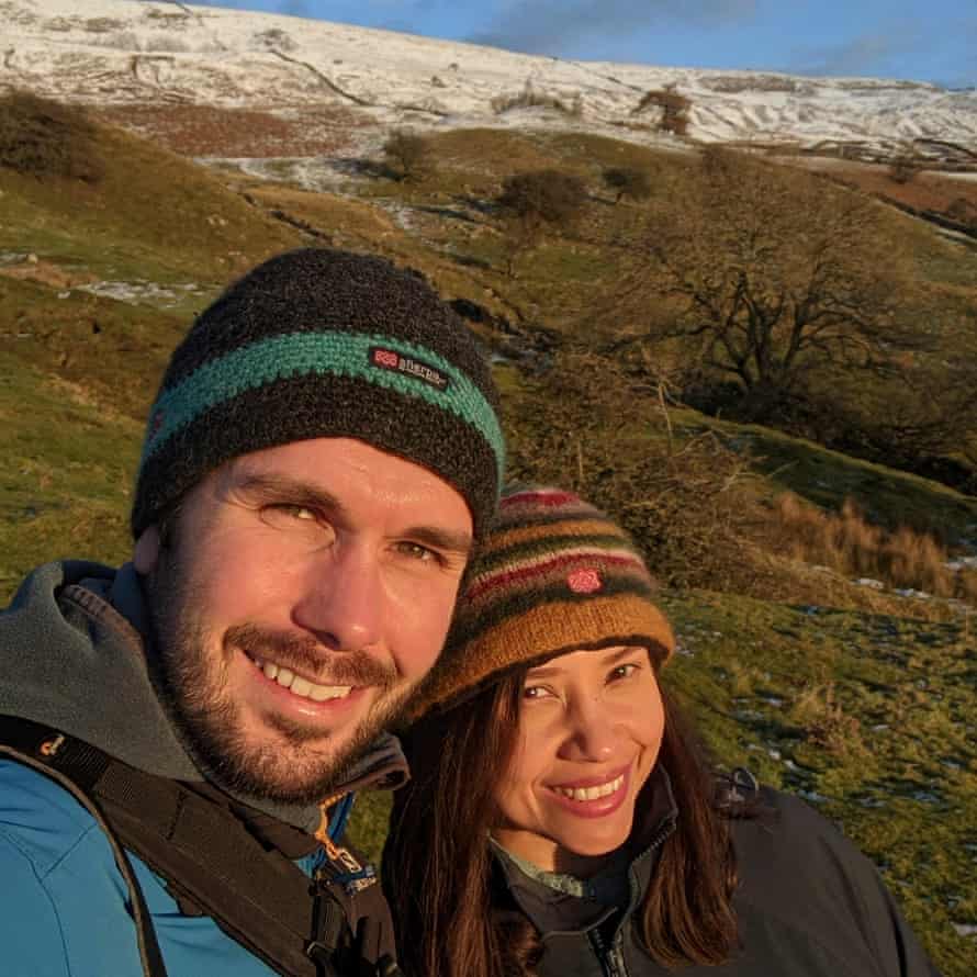 4. Peter and Kia before their semi-solo hike in Reeth, 2020