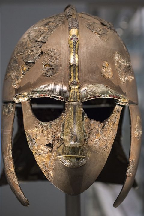 sutton hoo treasure displayed at the british museum