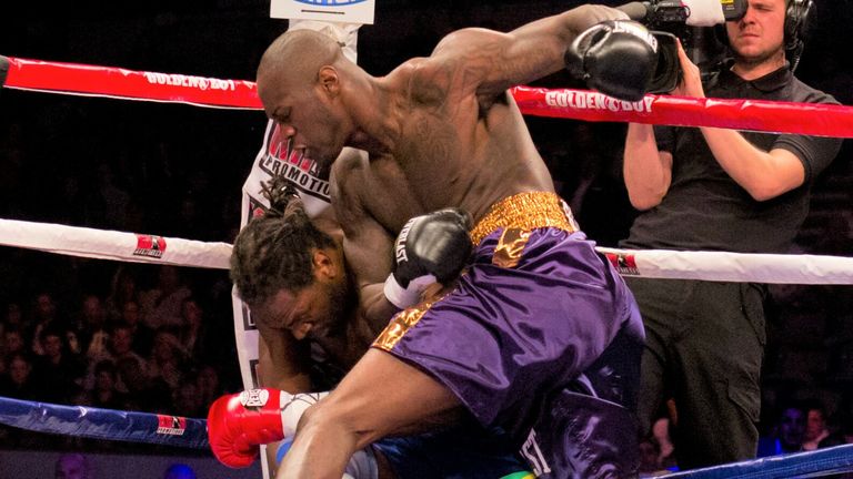 Wilder hammered Audley Harrison into retirement on his first fight in Britain