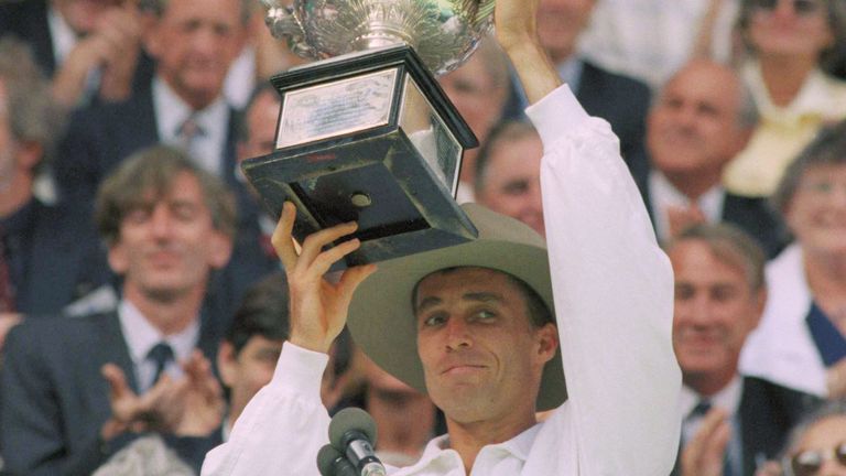 Ivan Lendl won the last of his Australian Open titles when his opponent Stefan Edberg retired with a stomach injury in the third set