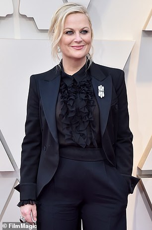 The 90210: Meanwhile, Poehler, 49, will fulfill her co-hosting duties from the Beverly Hilton Hotel in Beverly Hills, where the awards show is usually held (pictured in February, 2019)