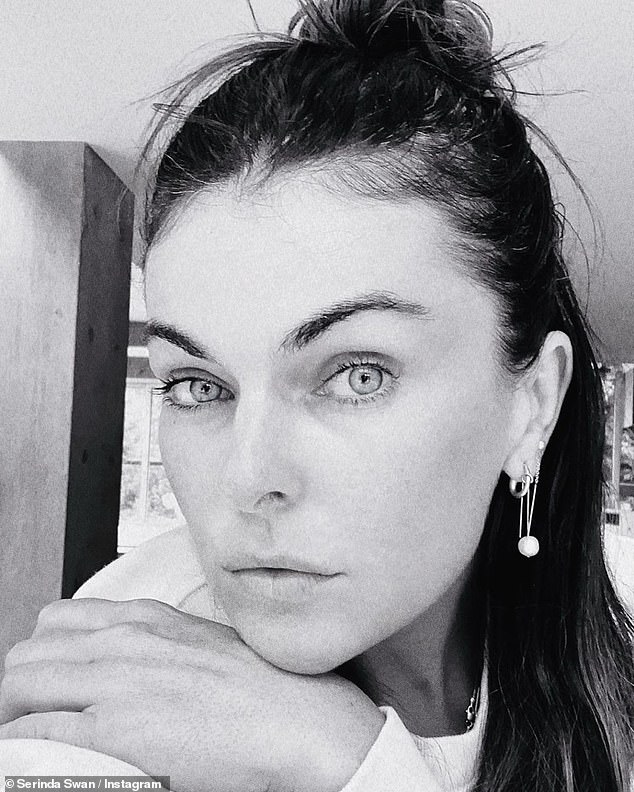 Black and white: Serinda gushed on Instagram that she is 'Feeling incredibly honored' by her casting; she is pictured on social media last August