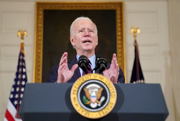 President Biden is seeking to rally support for his $1.9 trillion aid package.