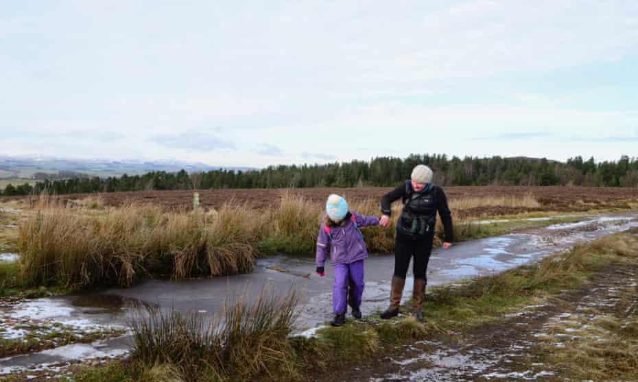 Ann and daughter ‘ice-skating’ in Northumberland