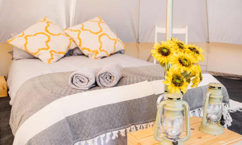 Camp Elwood, Holkham Norfolk Bell Tent Interior