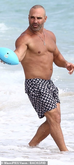 Joe also enjoyed playing football on the beach