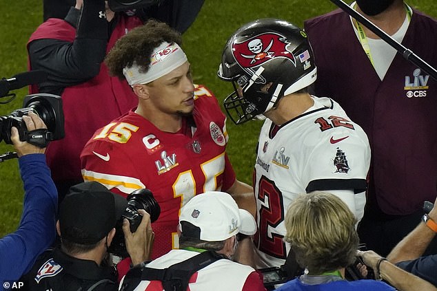 Can't win 'em all: Mahomes again led his team to the Super Bowl in 2021, but fell short against Tom Brady and the Tampa Bay Bucs earlier this month