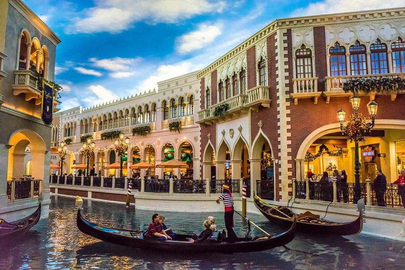 Venetian canal gondolas