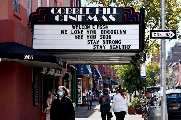 When movie theaters reopen in New York City, masks will be mandatory, and theaters must assign seating to patrons to guarantee proper social distancing.