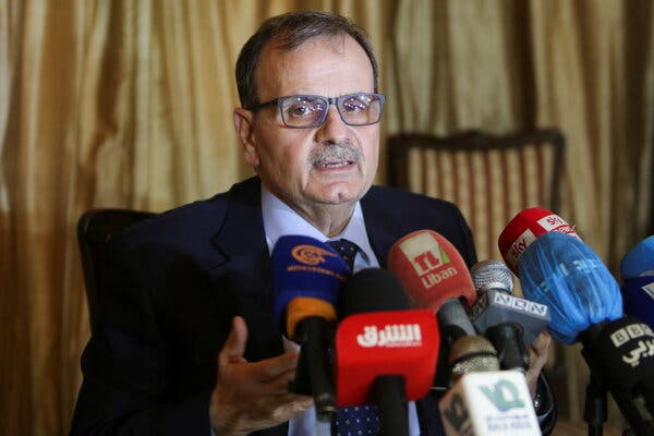 Abdul Rahman Bizri, the leader of Lebanon’s Covid-19 vaccination committee, on Tuesday in Sidon, Lebanon. He threatened to resign his post but backed down.