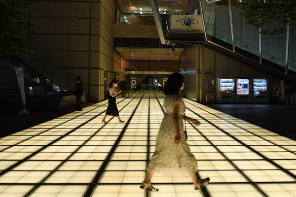 Tokyo’s business district in September. About one in five women in the city live alone.