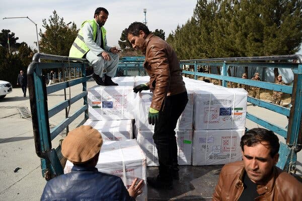 A shipment of Covid-19 vaccines donated by the Indian government, arrived in Kabul, Afghanistan, this month.